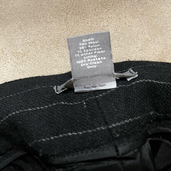 NEW Ann Taylor Pinstriped Wide Leg Cropped Cuffed Career Capri Suit Trousers 4P - Picture 13 of 13